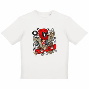 T-shirt Urbain Oversize Homme - Deadpool Skater