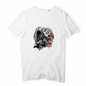 TT-shirt Homme Col V - 100 % coton bio - Vader Skater