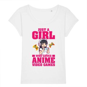 ROUNDER - T-shirt Slub Femme - Anime Girl