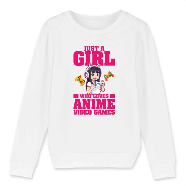 Sweat-shirt Enfant Bio - MINI CHANGER - Anime Girl