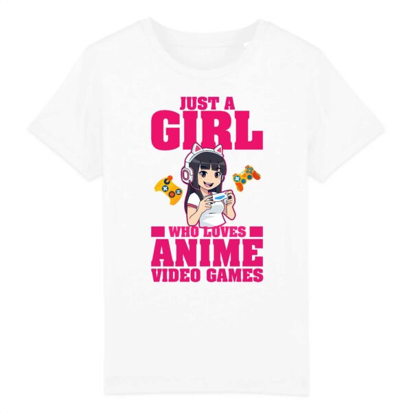 T-shirt Enfant - Coton bio - MINI CREATOR - Anime Girl
