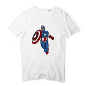 T-shirt Homme Col V - 100 % coton bio - Captain