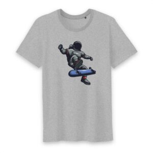 T-shirt Homme Col rond - 100% Coton BIO - Space Skater