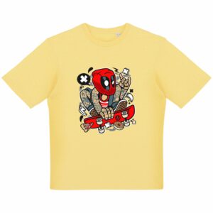 T-shirt Urbain Oversize Homme - Deadpool Skater