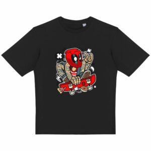 T-shirt Urbain Oversize Homme - Deadpool Skater