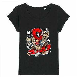ROUNDER - T-shirt Slub Femme - Deadpool Skater