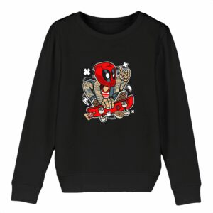 Sweat-shirt Enfant Bio - MINI CHANGER - Deadpool Skater
