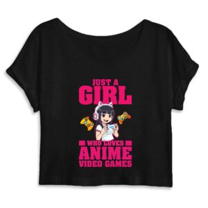 Crop Top Femme 100% Coton BIO - Mantis - Anime Girl