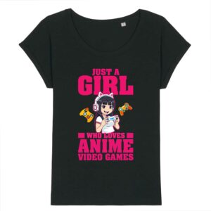 ROUNDER - T-shirt Slub Femme - Anime Girl